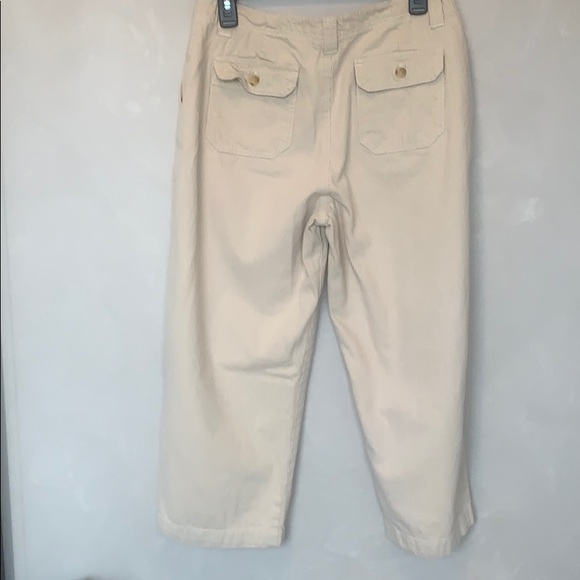 Gloria Vanderbilt Wide Leg Cropped Pants Cream 12 - Picture 4 of 4